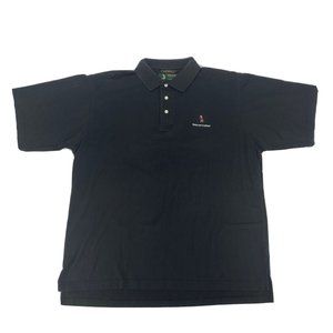 Men's Pinehurst Collection by Izod Club Short‎ Sleeve Polo Shirt Black Large